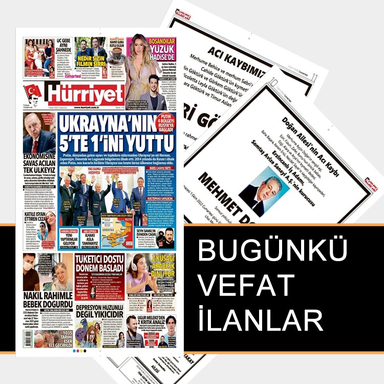 Hürriyet vefat ilan servisi