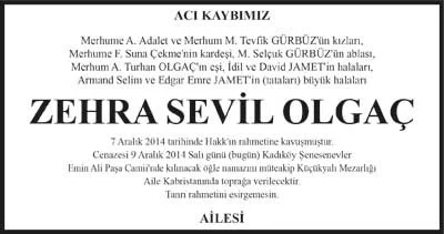 4 Sütun Vefat İlan