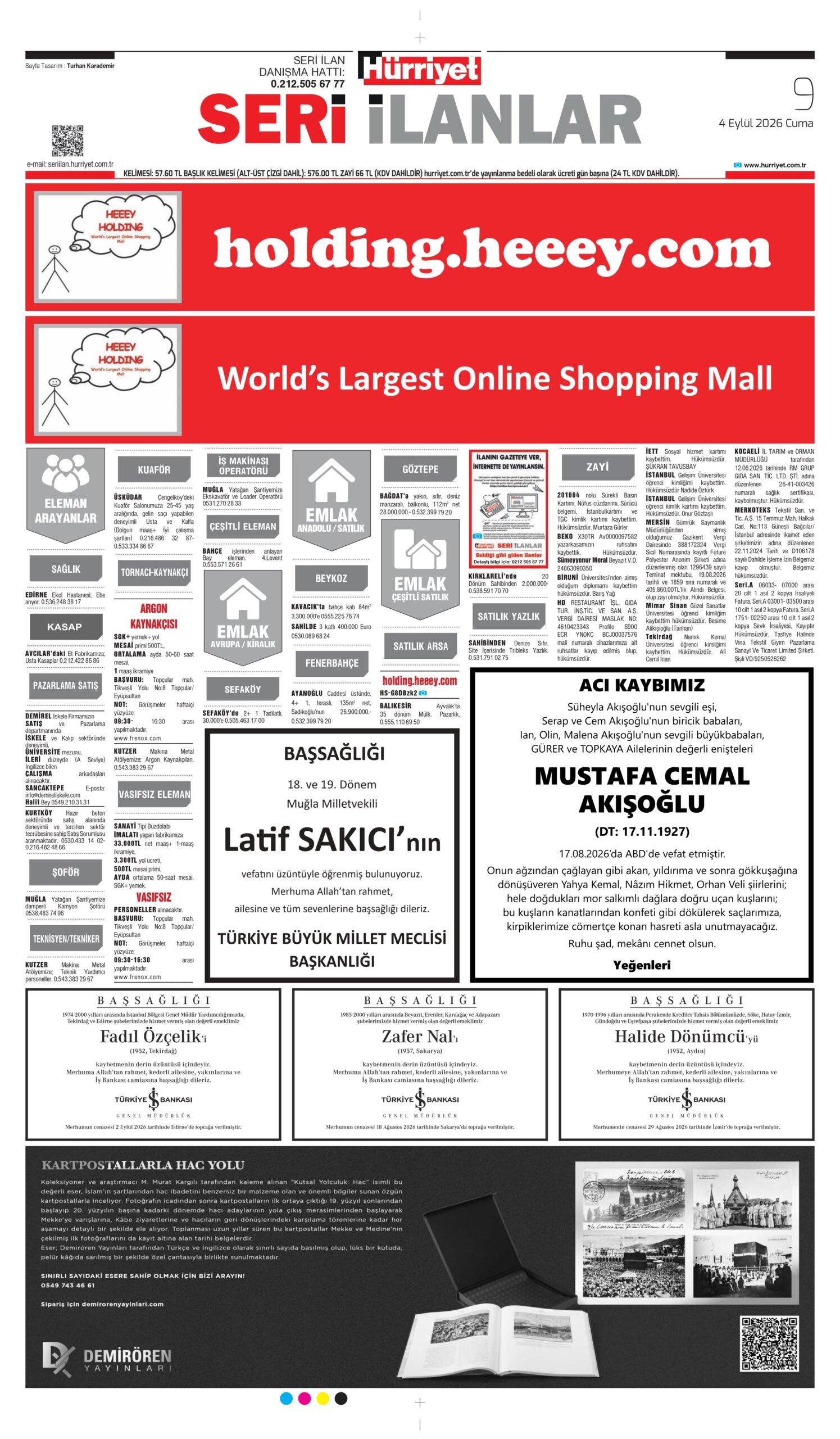 Hürriyet Gazetesi İlan Servisi-2026