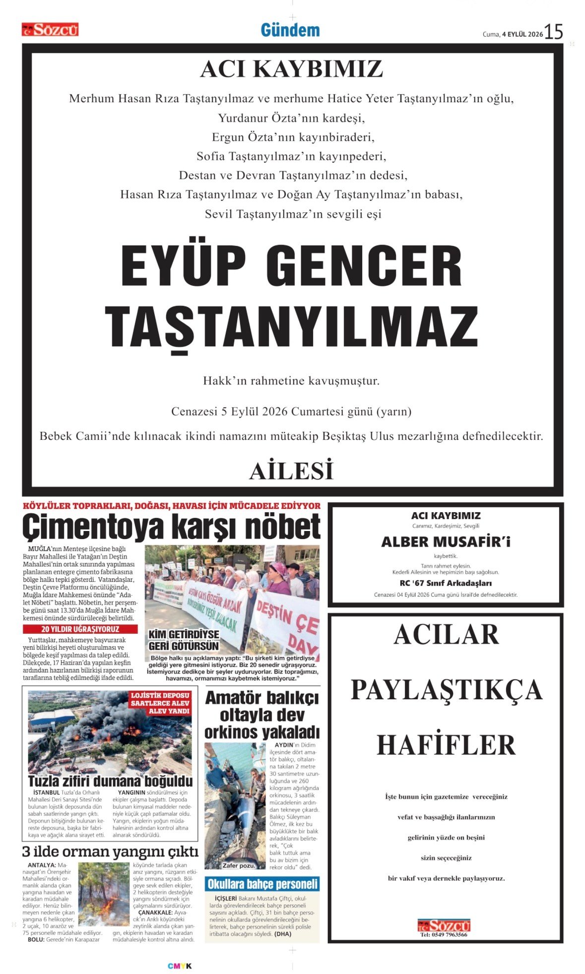 Sözcü Gazetesi İlan Servisi-2026